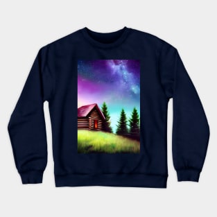 Galaxy Log Cabin Crewneck Sweatshirt